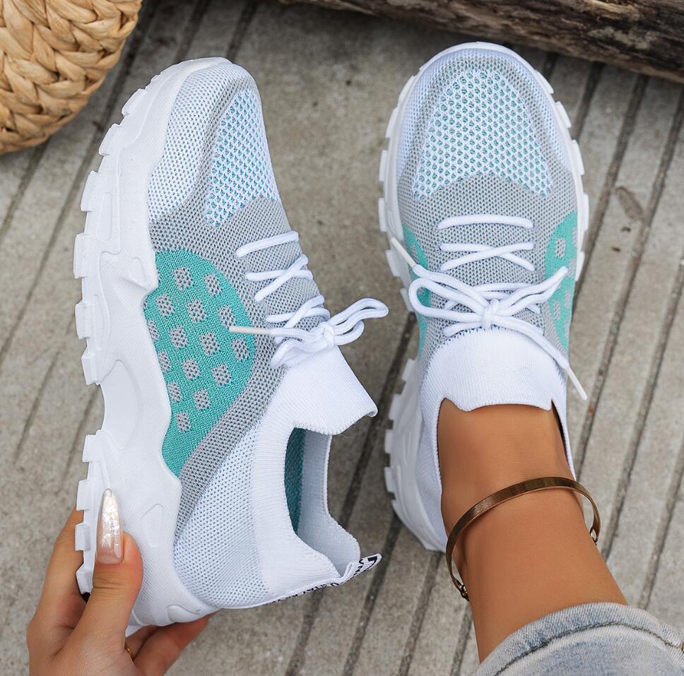 Women Shoes Tennis - 여성용 통기성 니트 메쉬 스포츠화 여름