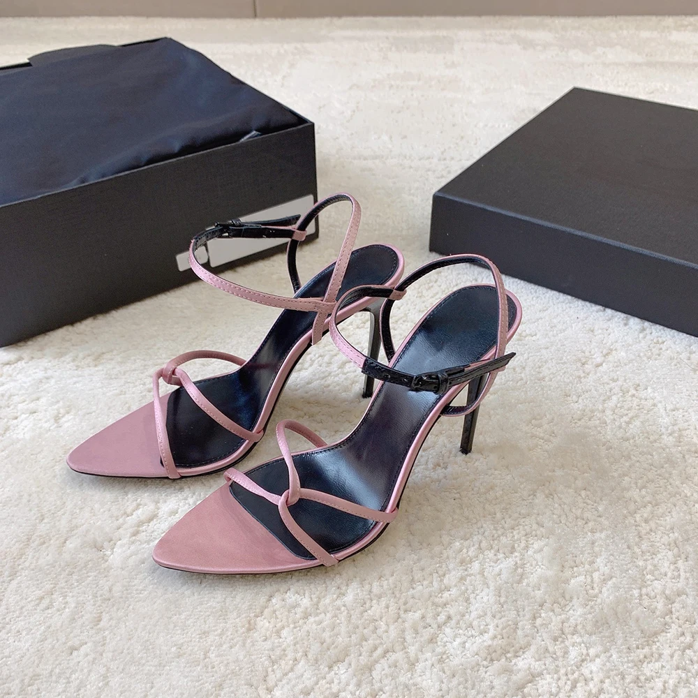 Women'S Shoes Clogs - 2026년형 여성용 오픈토 하이힐 샌들, 고급