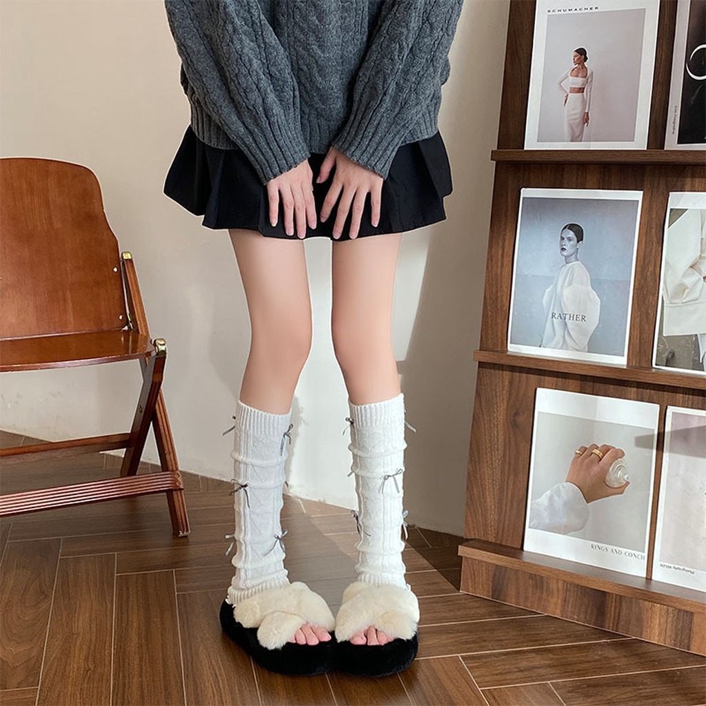여성용 레그 워머, 러플 장식 일본 발레 레그 워머,  - Sock Boot Women 리뷰 및 가격