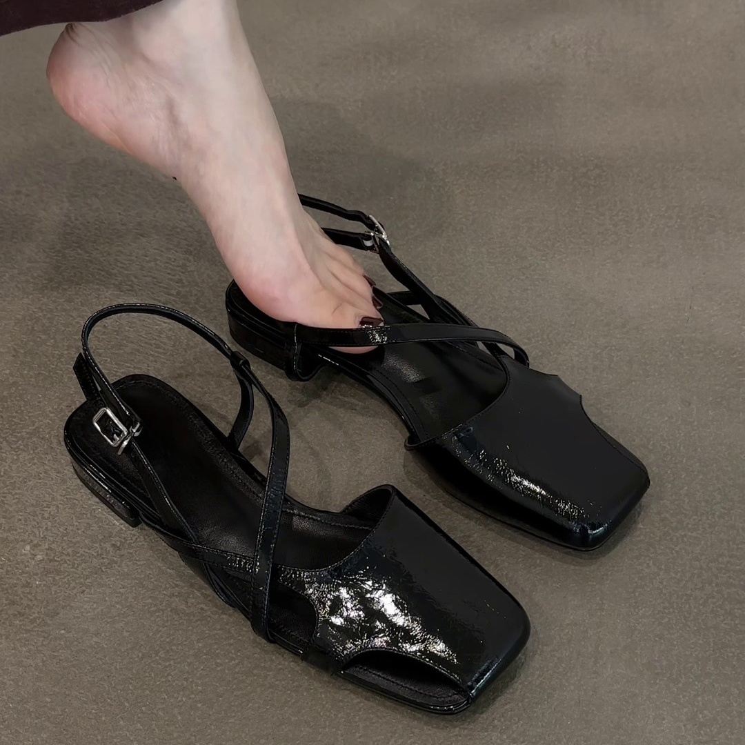 패션 에나멜 가죽 샌들 스플릿 토 발레 플랫 스프링 여 - Women'S Shoes Clogs 리뷰 및 가격