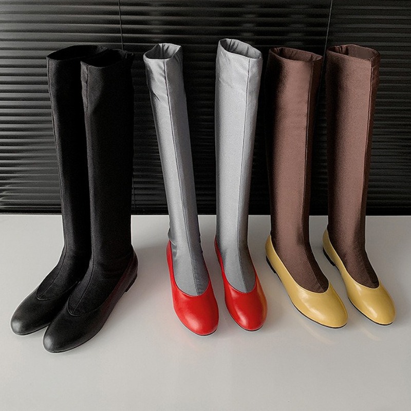 패션 브랜드 라운드 토 니하이 부츠 여성 가을 겨울 플 - Sock Boot Women 리뷰 및 가격
