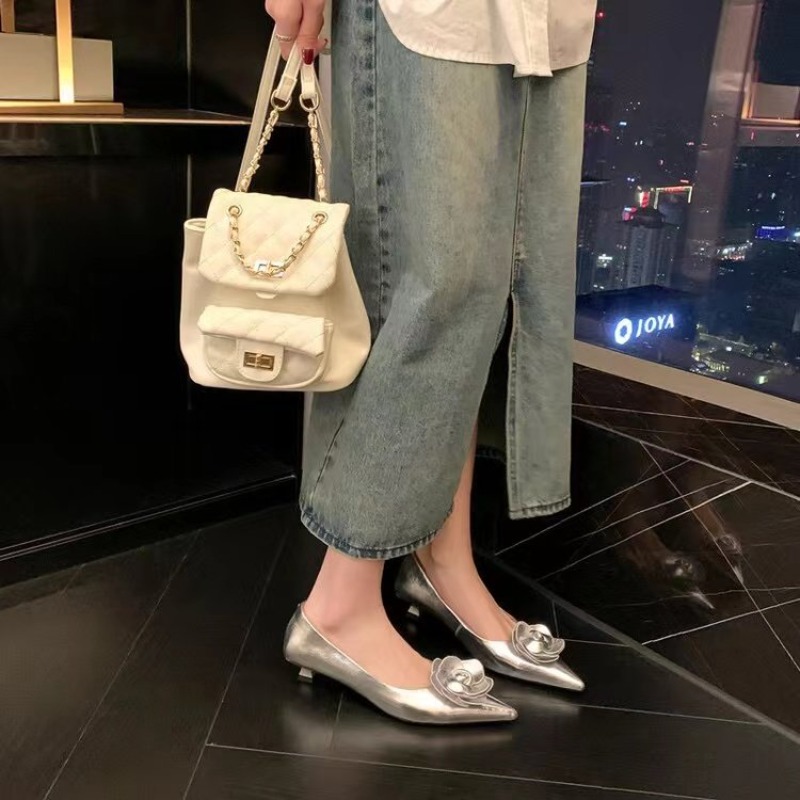 여성용 고급스러운 고품질 에나멜 가죽 꽃무늬 하이힐,  - Mule Slip On 리뷰 및 가격